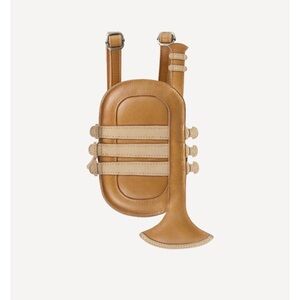 Donsje Camel Leather trumpet backpack